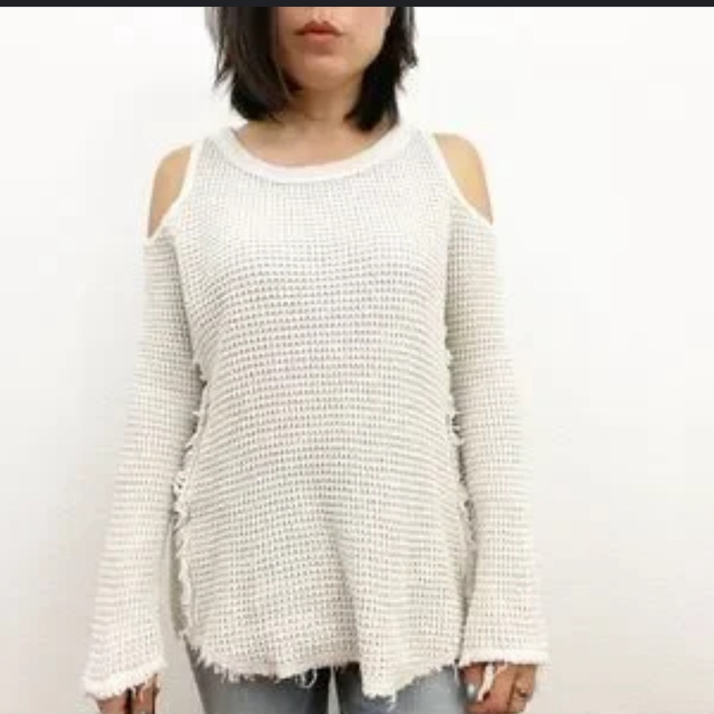 🤍FREE PEOPLE Knit Open Shoulder Sweater